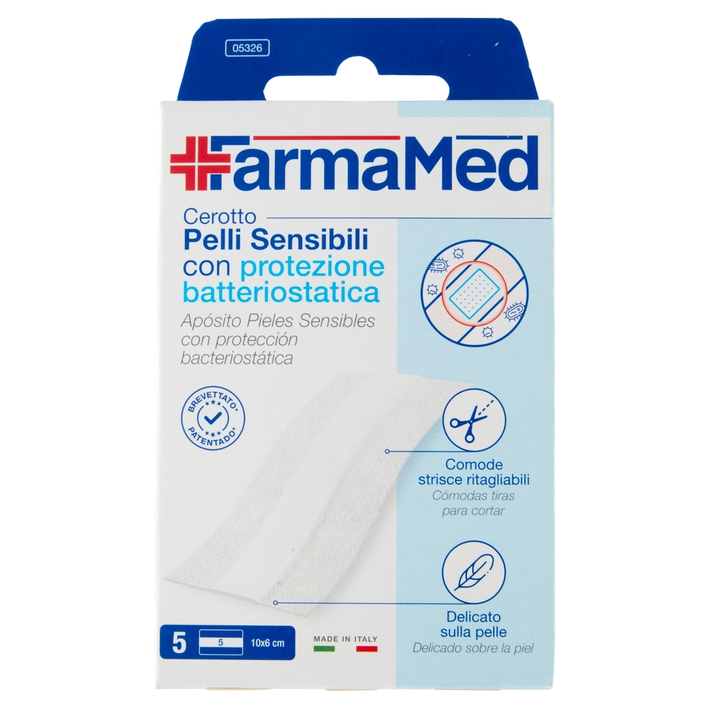 FarmaMed Cerotto Pelli Sensibili con protezione batteriostatica 5 pz